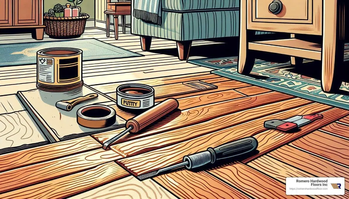 hardwood floor gouge repair