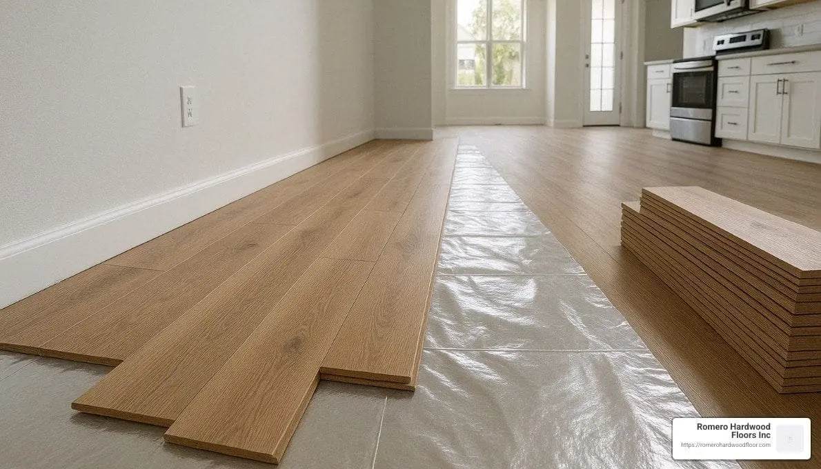 how to install floating engineered hardwood flooring on concrete
