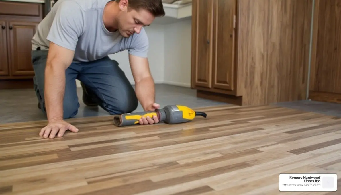 Professional laminate floor installers