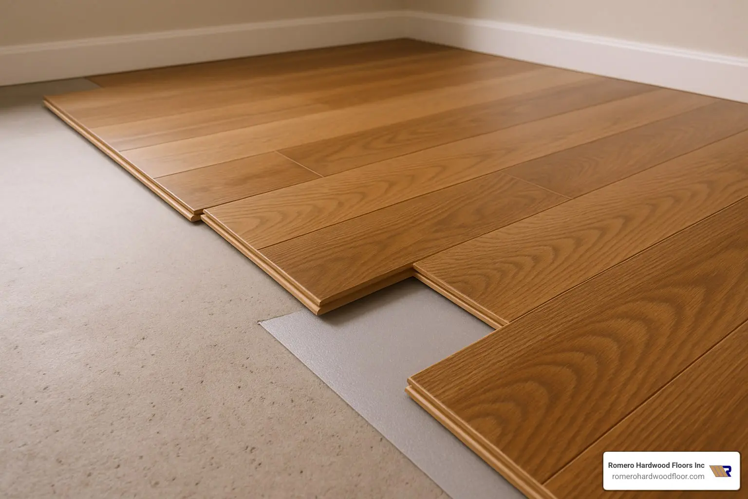 installing floating engineered hardwood floors on concrete slab