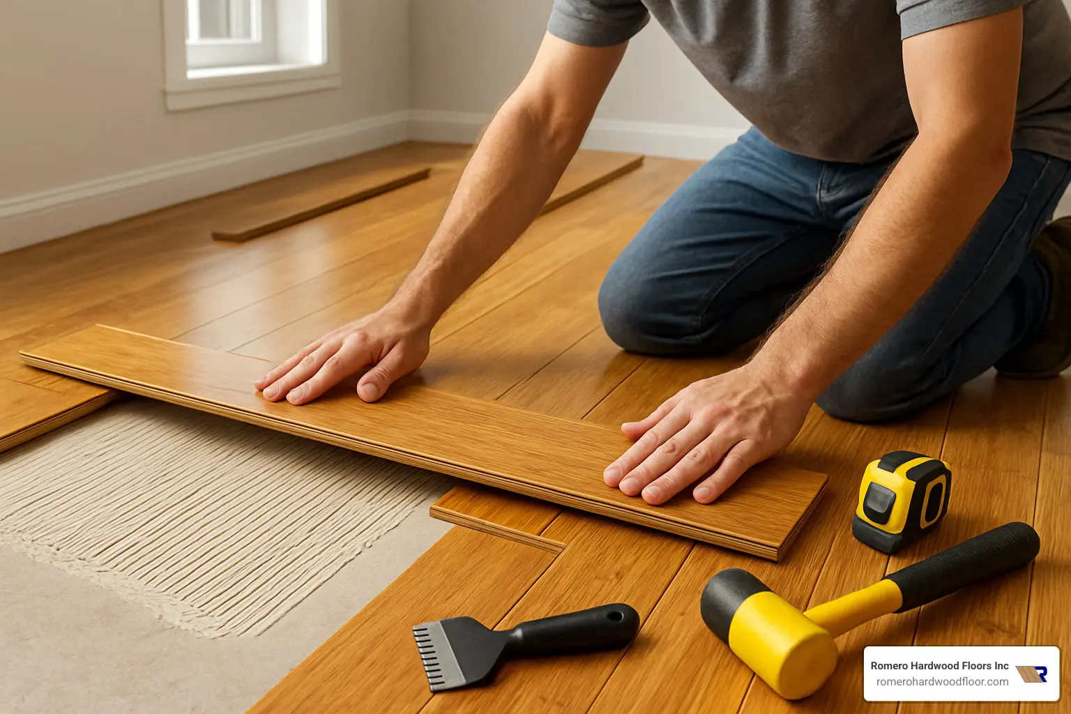 Bamboo flooring installation