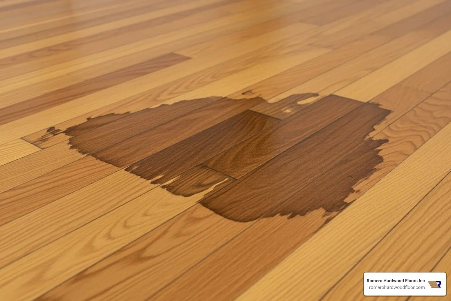 hardwood floor water stain