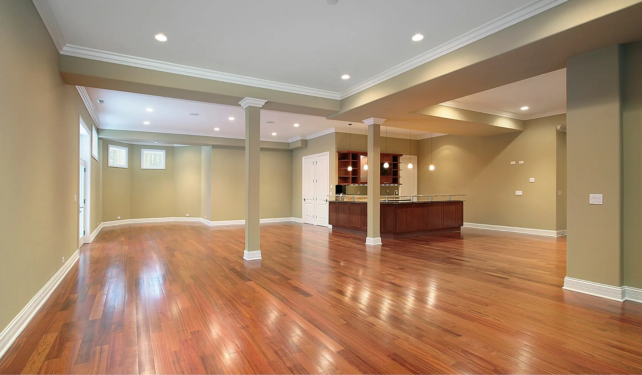 Professionally installed hardwood flooring in a spacious Danvers, MA home by Romero Hardwood Floors.
