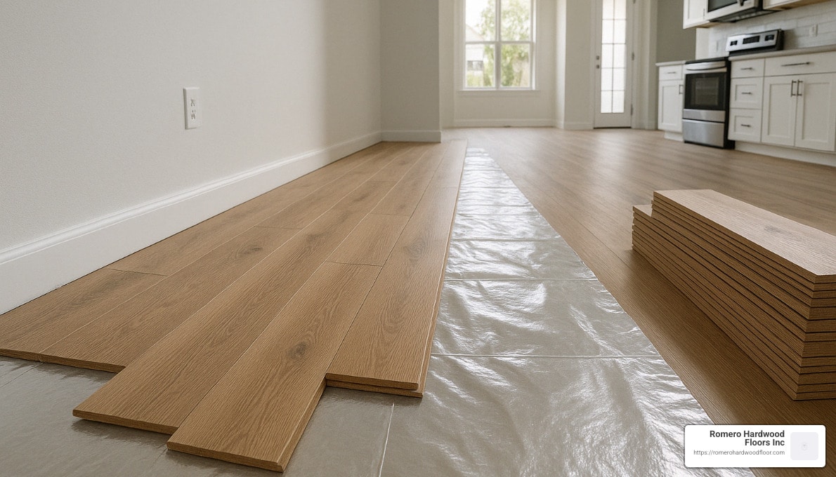 Concrete Solutions: Floating Engineered Hardwood Installation Guide