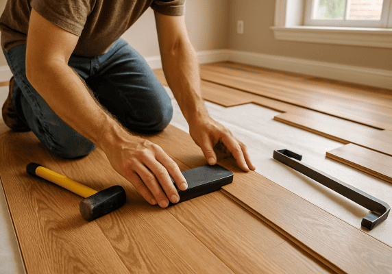 Affordable laminate flooring installation