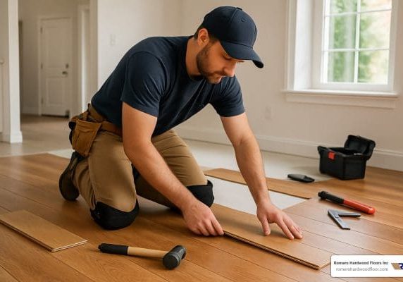average cost to install click engineered hardwood floor