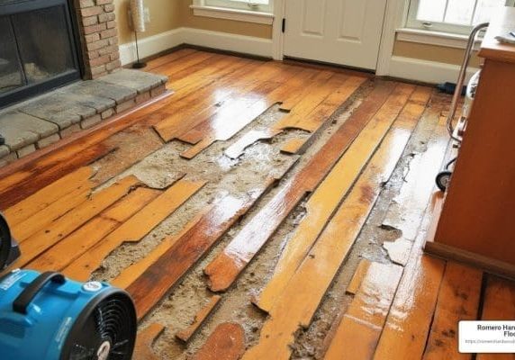 Fix wood floor water damage