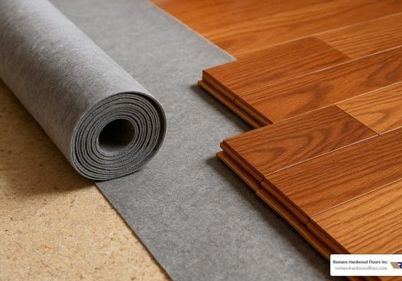 Hardwood floor underlayment options
