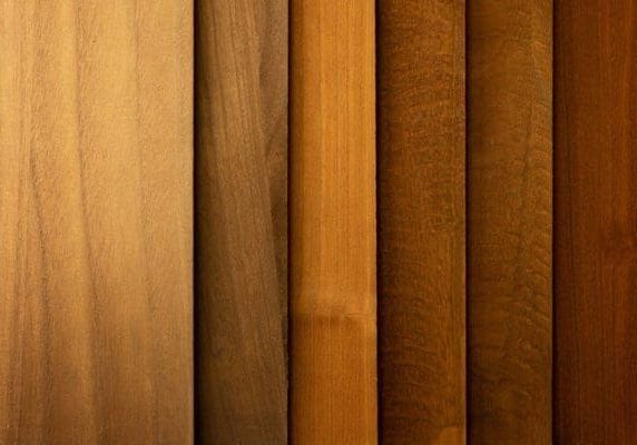 Wood stain color samples showing a range of tones to help homeowners choose the right hardwood floor stain color